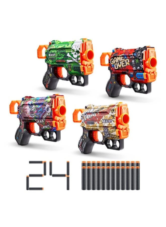 Skins Menace Dart Blasters (4 Pieces)