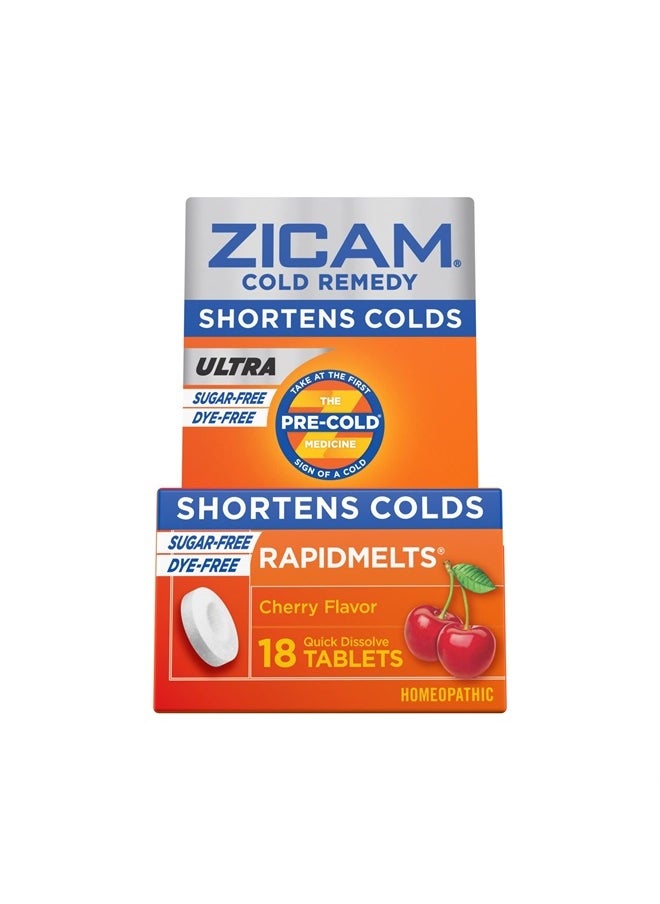 Cold Remedy Zinc Rapidmelts, Cherry Flavor, 18 Count (Pack of 1)