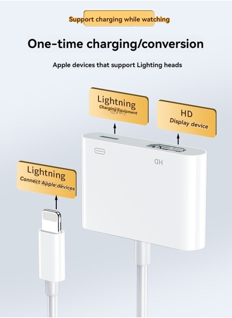 For iPhone  Lightning to HDMI projection cable