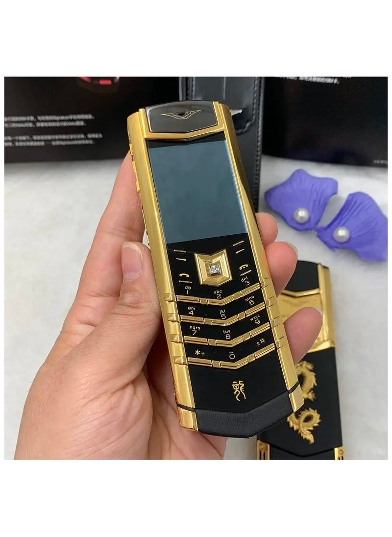 Luxury Golden Dragon Keypad Cell Phone – Unlocked, Large Buttons, Elderly-Friendly Design, Loud Volume, Long Battery Life, Ideal for Seniors