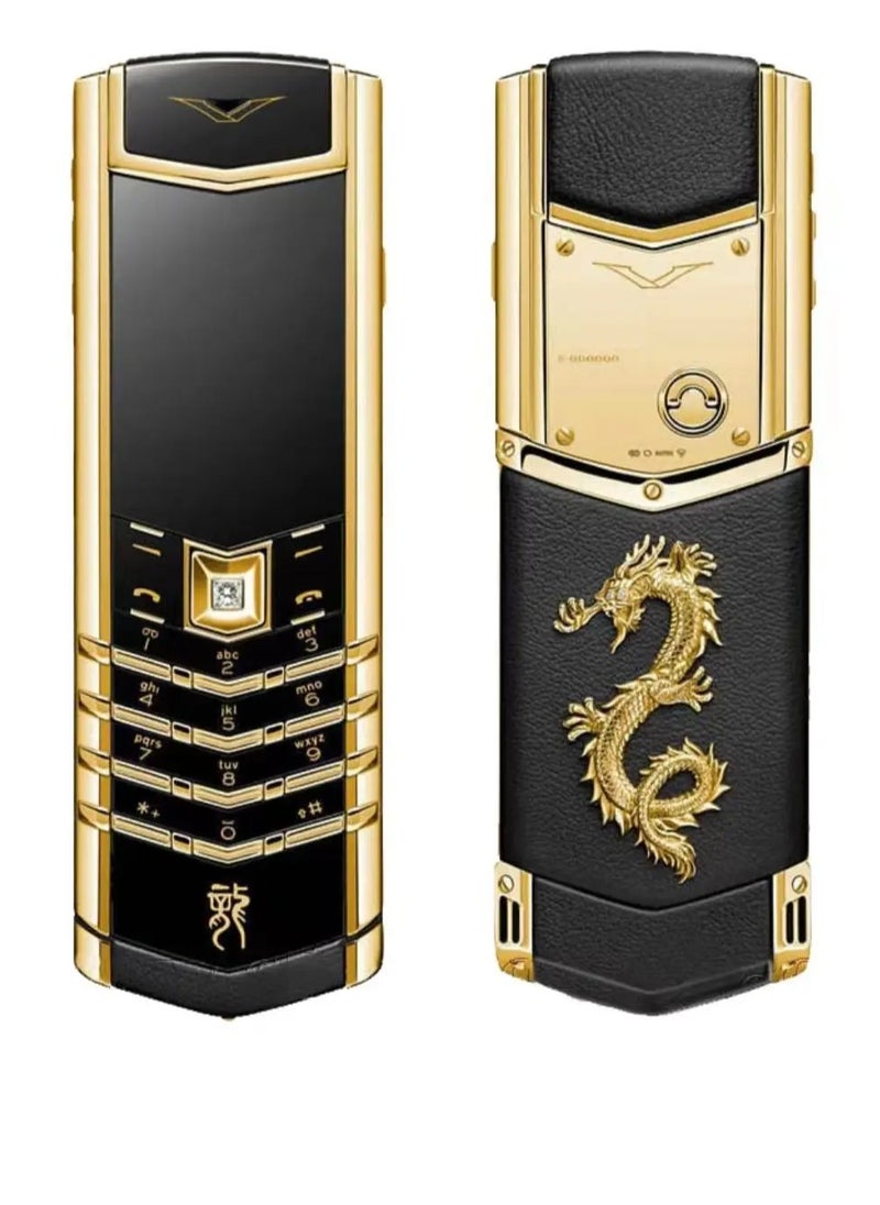 Luxury Golden Dragon Keypad Cell Phone – Unlocked, Large Buttons, Elderly-Friendly Design, Loud Volume, Long Battery Life, Ideal for Seniors