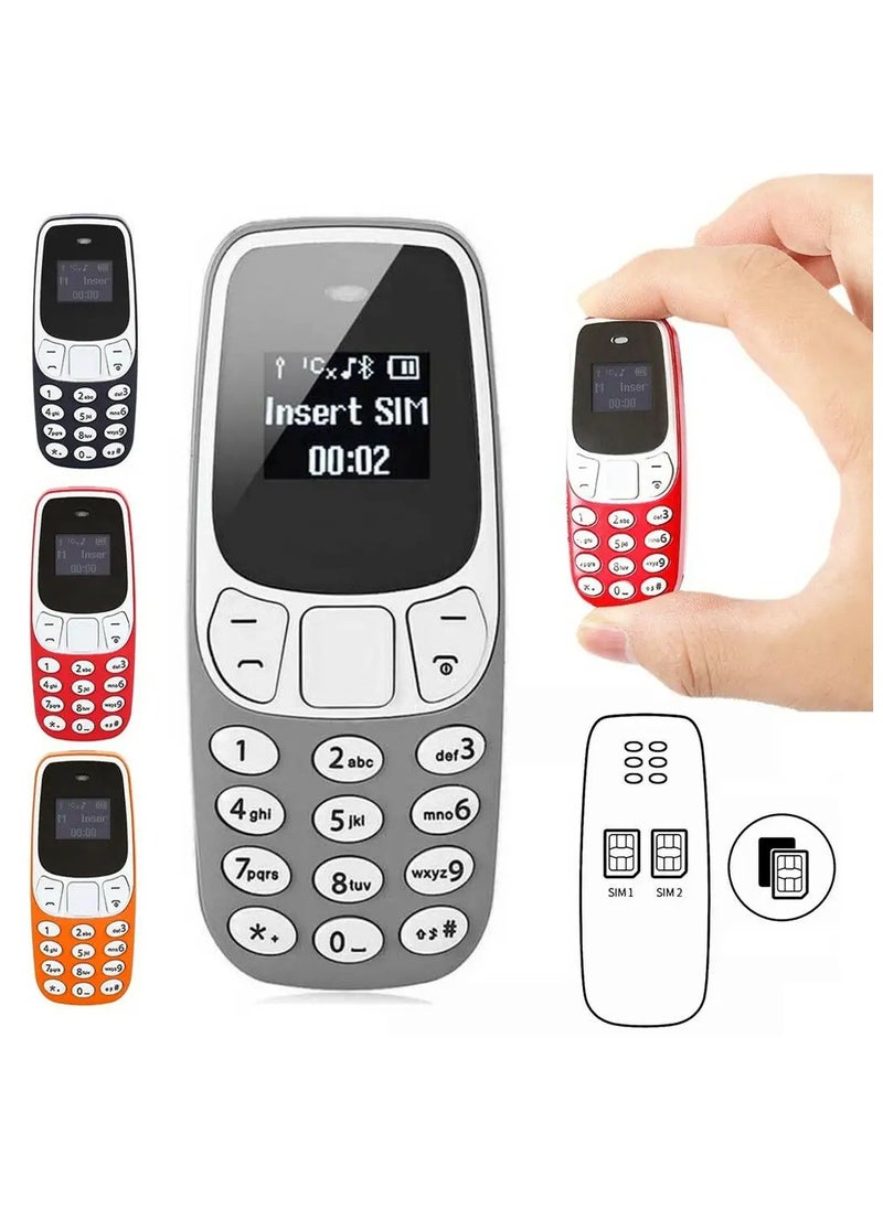 Mini Portable GSM Dual SIM Micro Mobile Cell Phone with Bluetooth Headset - Compact and Lightweight Design