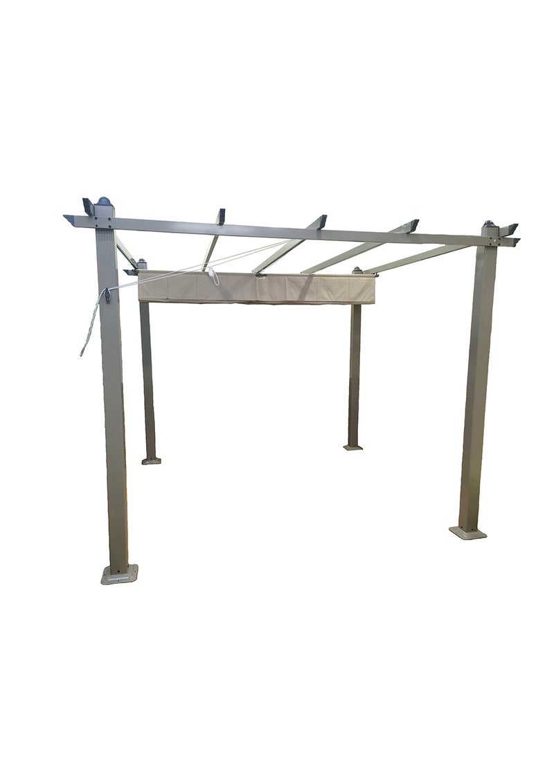 3*3m Aluminium Gazebo With Manual Control Top Fabric