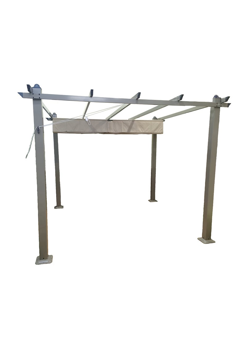 3*4m Aluminium Gazebo With Manual Control Top Fabric