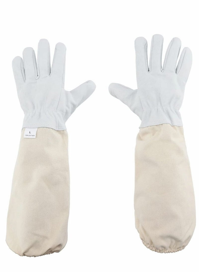 Beekeeping Gloves Goatskin Large Protective Gloves, for Beekeeper 50CM with Vented Sleeves