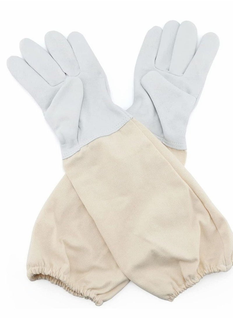 Beekeeping Gloves Goatskin Large Protective Gloves, for Beekeeper 50CM with Vented Sleeves