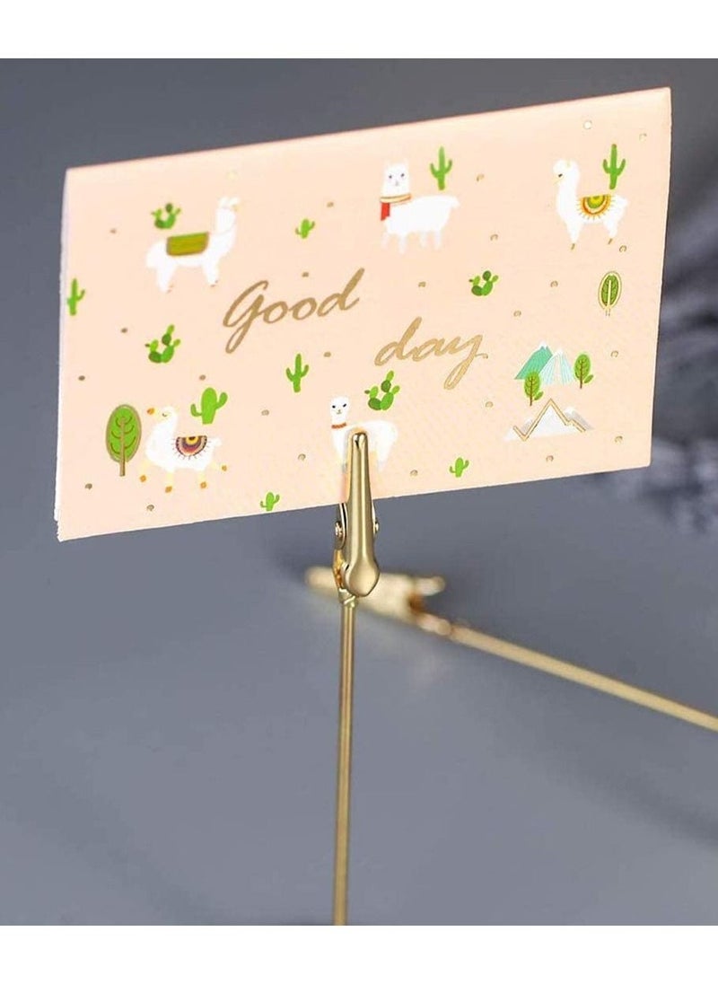 12pcs Place Card Holder Memo Clip Photo Table Number Gold Holder Stand Paper Menu Stand