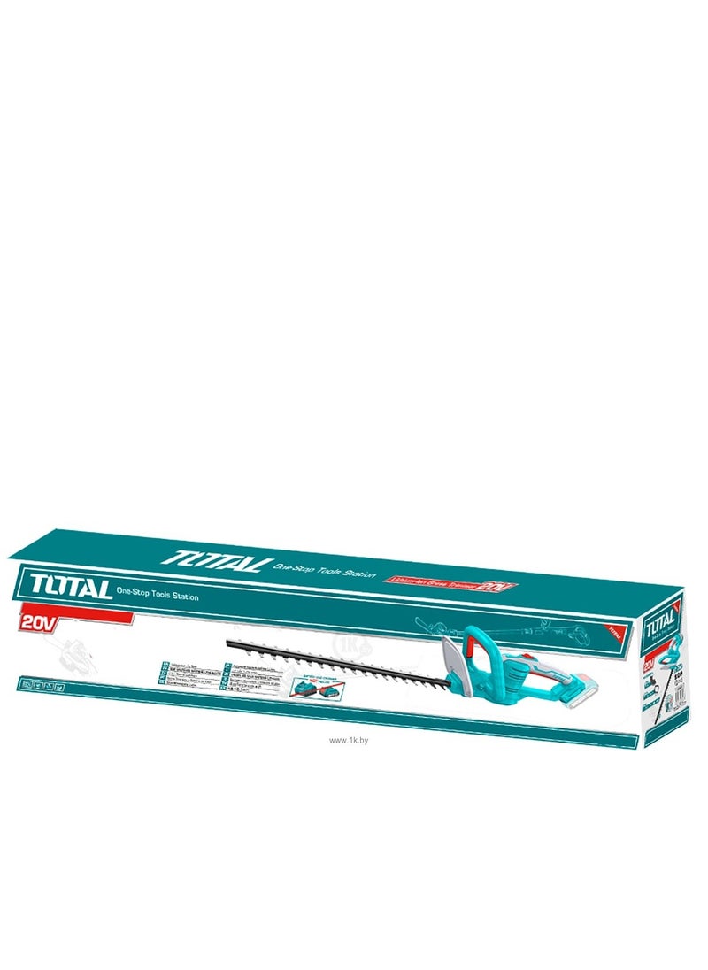 Super Total 20V Lithium-Ion Cordless Hedge Trimmer with 460mm Blade - Includes Safety Goggles, Gloves, with Rechargeable Battery & Charger for Effortless Hedge Clipping, Grass Trimming, Pristine Landscaping and Easy Yard Maintenance