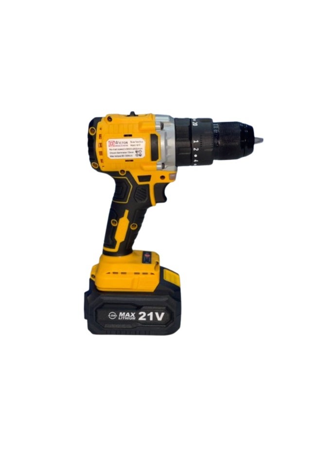 Lithium Electric 21V Power Tools Hand Drill Machine Electric Cordless Drill Price Screwdriver Battery Impact Drill Set.