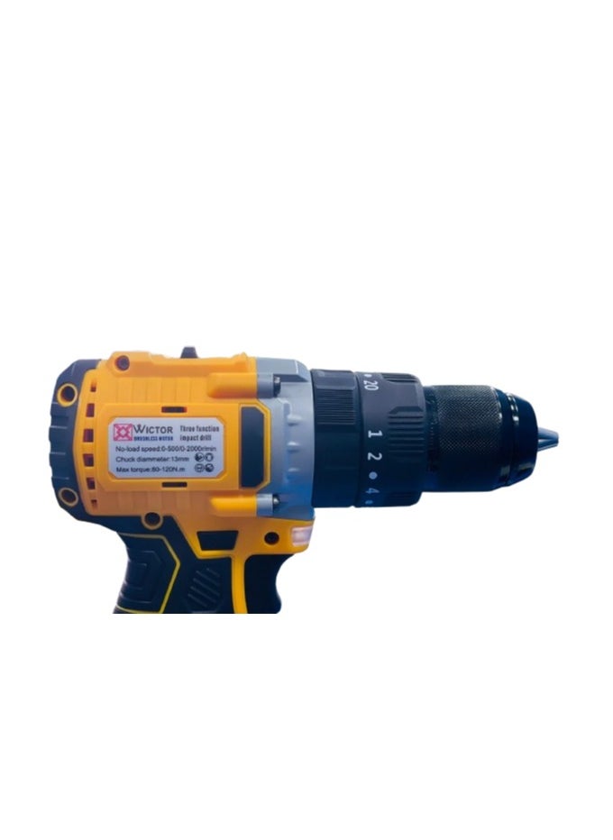 Lithium Electric 21V Power Tools Hand Drill Machine Electric Cordless Drill Price Screwdriver Battery Impact Drill Set.