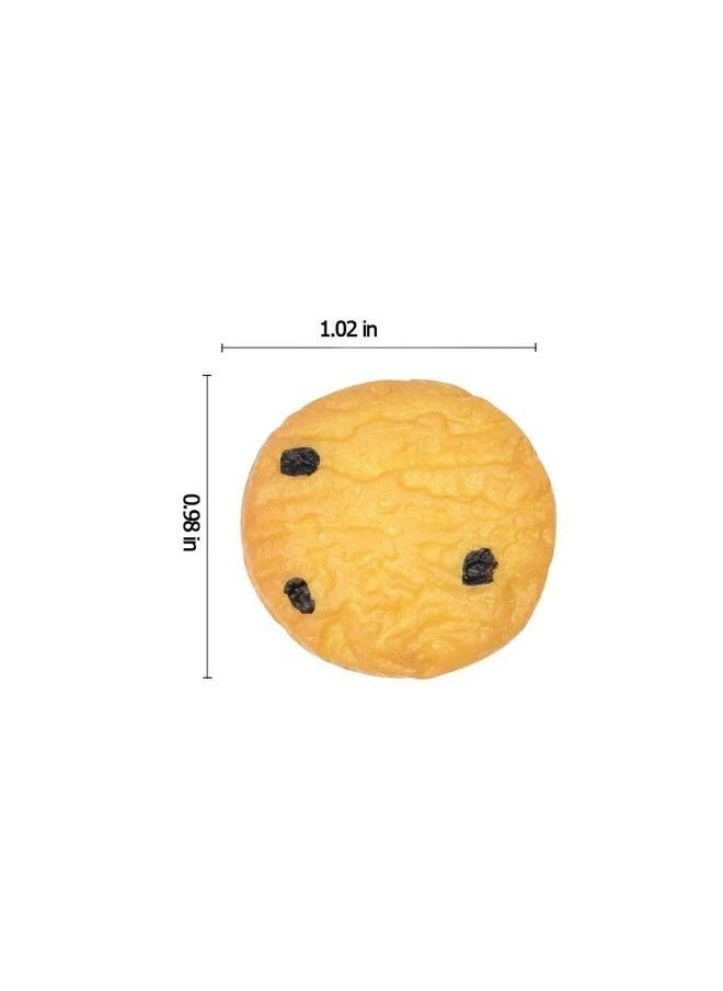 12Pcs Artificial Biscuits Fake Cookies Simulation Realistic Dessert Crackers For Home Kitchen Decor Display Props Model