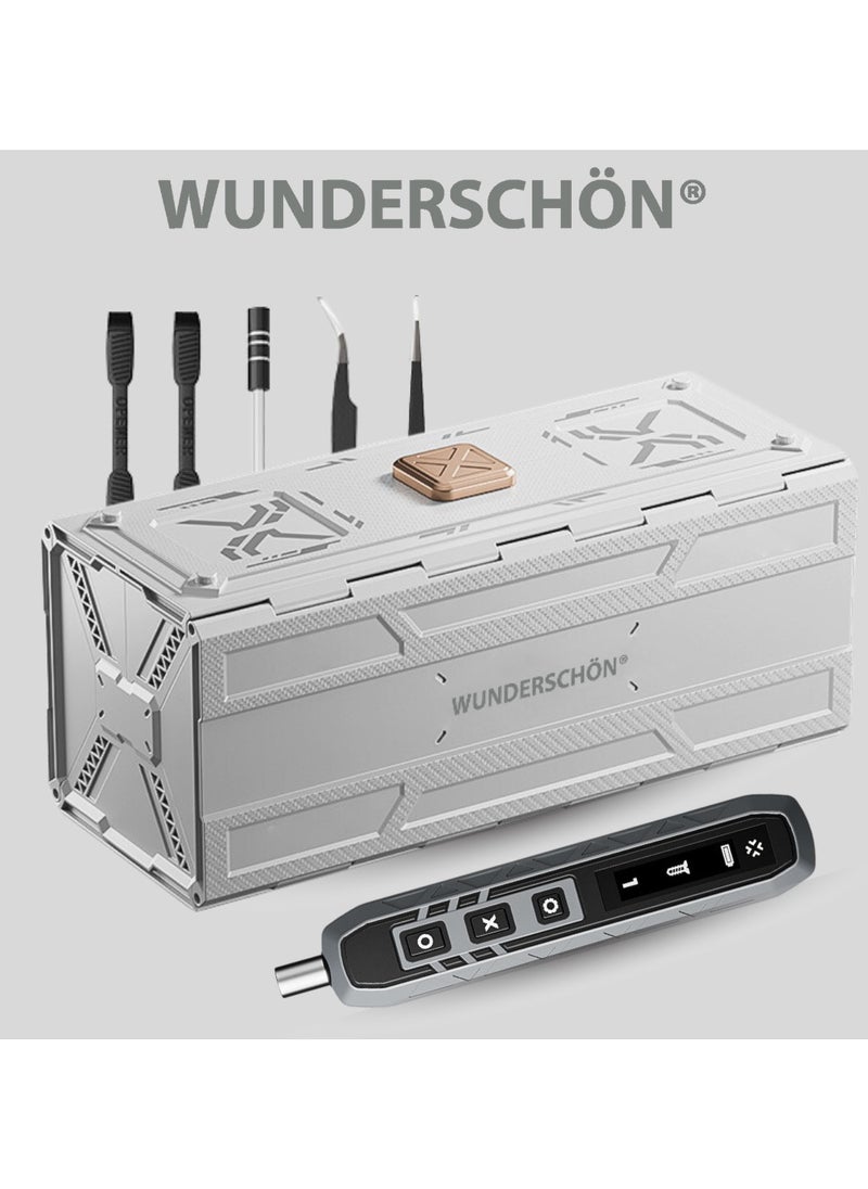 WUNEDRSCHÖN | Electric Screwdriver Set Of 180 Pieces _Precision Screw Driver And Reatachable Heads _ Suitable For Small Screws And Delicate Components -Electronics-Laptop-Phone -Watch (ECUP-X180)