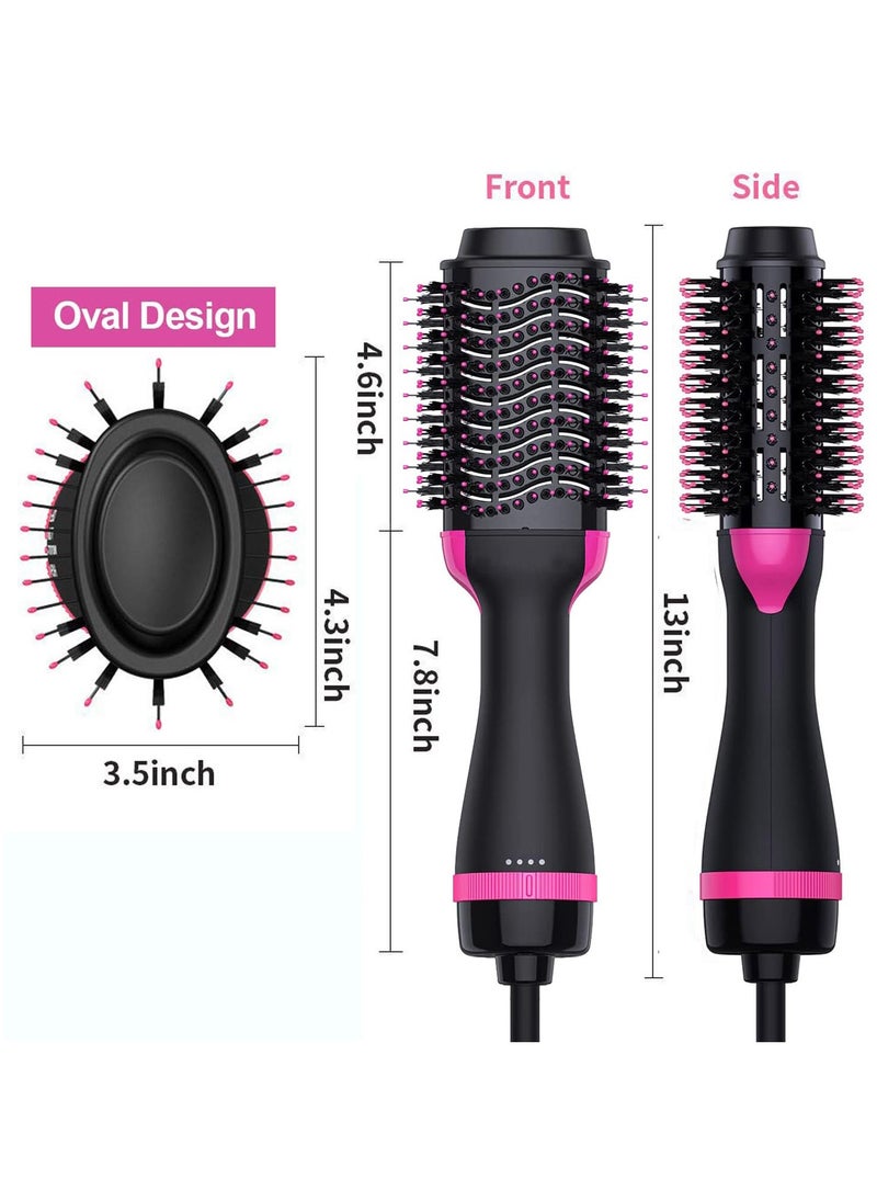Hair Dryer Brush One-Step Blow Dryer Brush for Styling and Frizz Control Negative Ionic Hot Air Brush Volumizer Ceramic 4 in 1 Hair Dryer and Styler Volumizer with Negative Ion