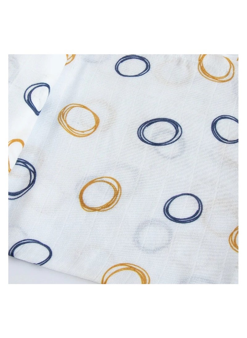 Yellow Doodle Organic Luxury Swaddle - Doodle Circles