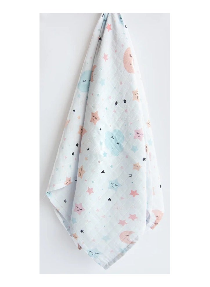 Yellow Doodle Organic Luxury Swaddle - In The Sky