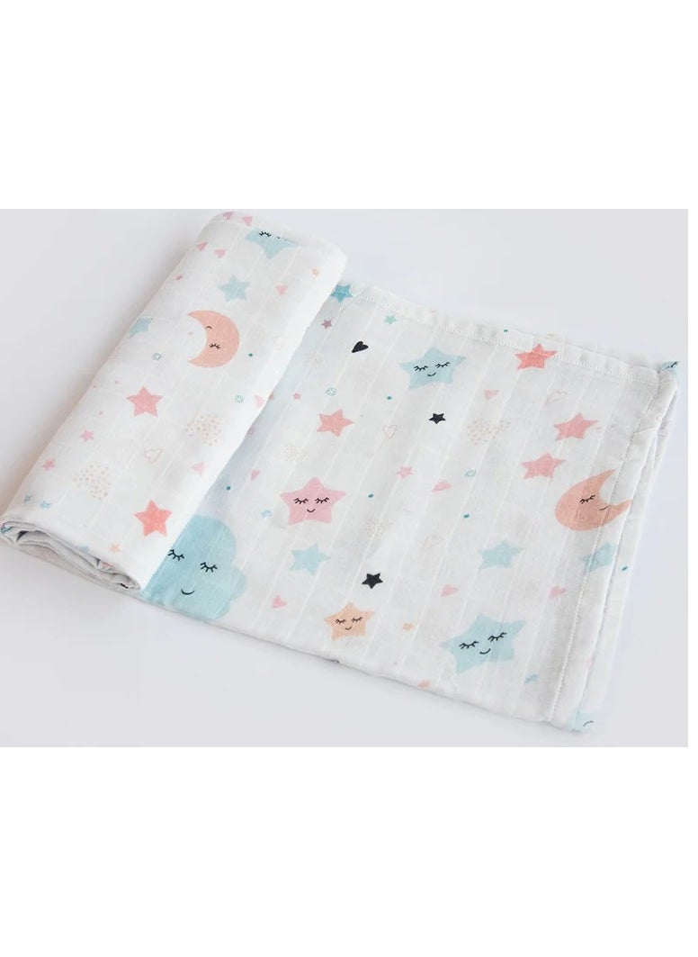 Yellow Doodle Organic Luxury Swaddle - In The Sky