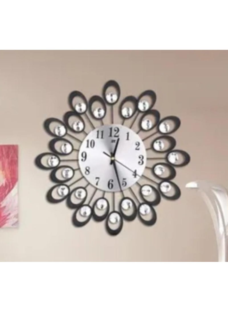 Luxury Diamond Peacock Large Wall Clock