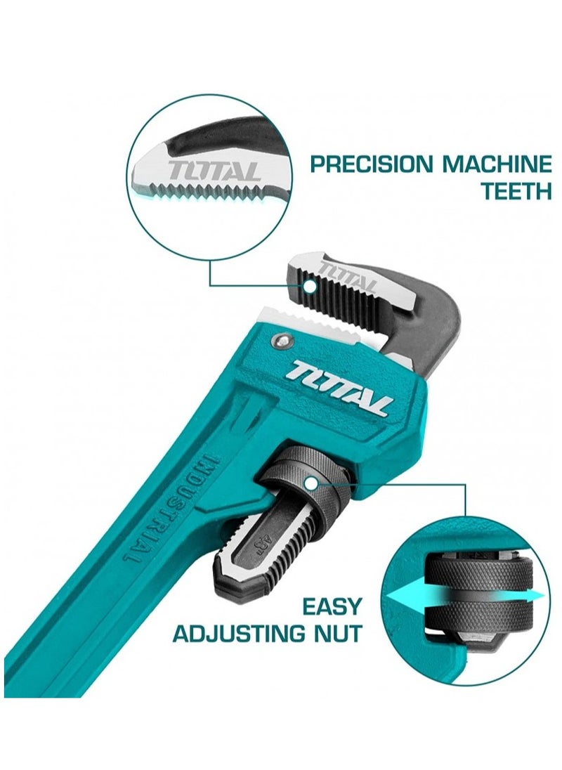 Total 18-Inch Pipe Wrench - Heavy-Duty Tool for Pipe Installation and Repair (Max Clamping Diameter: 60mm)