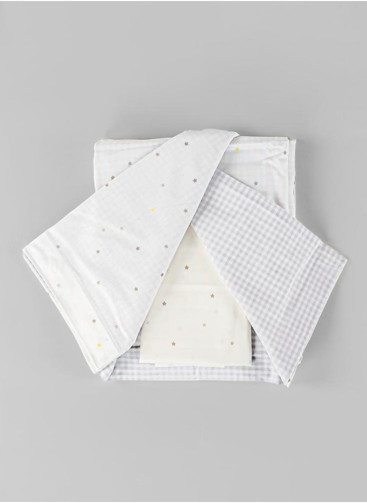 Bumble & Bird - Reversible Duvet Cover & Pillowcase For Cot - Grey