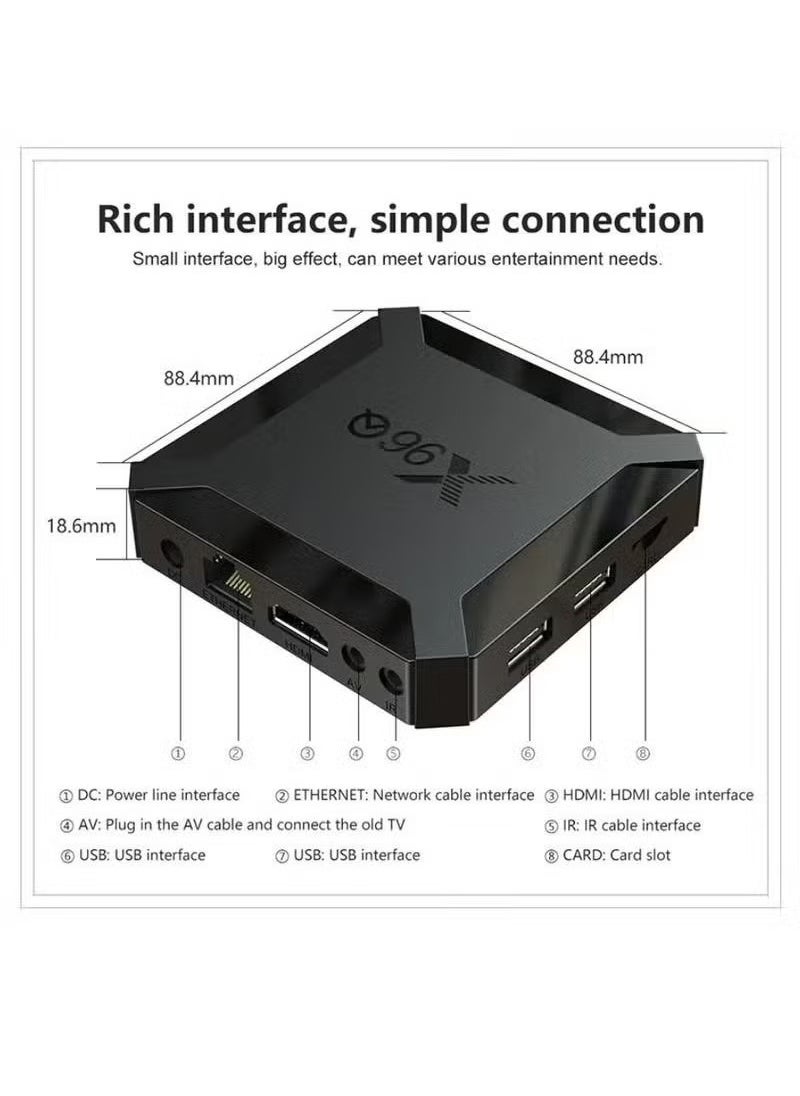 X96Q TV Box – Android 10.0 Quad-Core Media Player with 4K & 3D Support