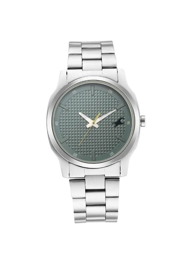 Men's Analog Round Shape Metal Wrist Watch - 3255SM02 - 46.5 Mm