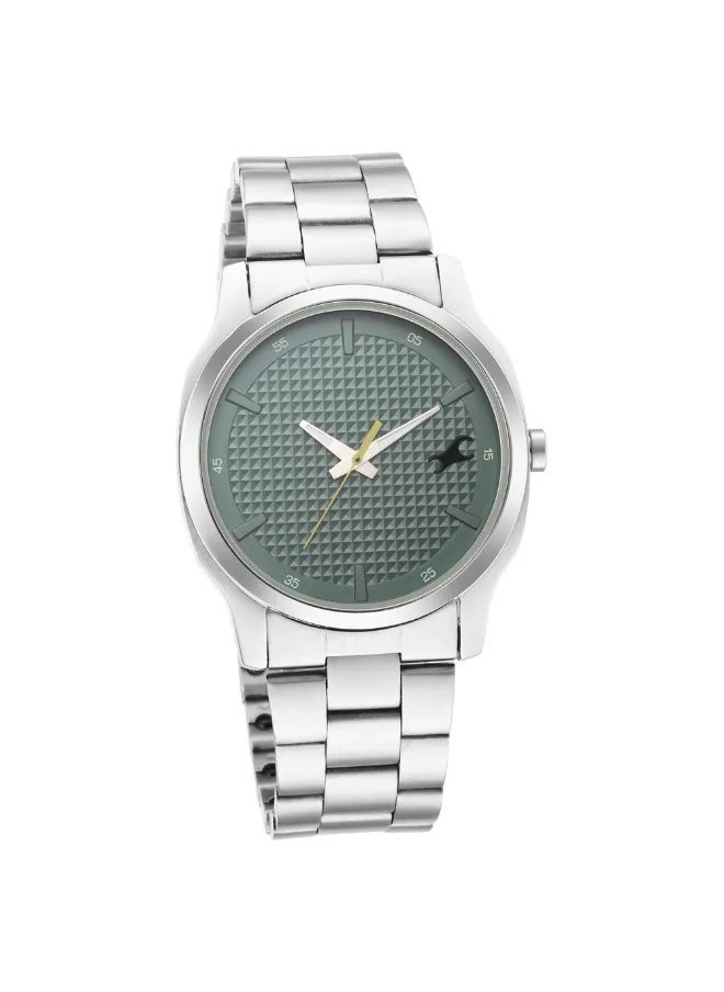 Men's Analog Round Shape Metal Wrist Watch - 3255SM02 - 46.5 Mm