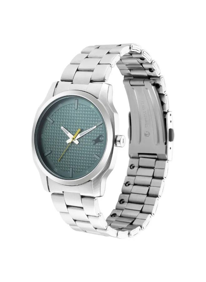 Men's Analog Round Shape Metal Wrist Watch - 3255SM02 - 46.5 Mm