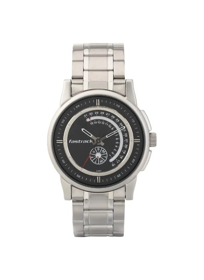 Men's Analog Round Shape Stainless Steel Wrist Watch - 3215SM03 - 49.4 Mm