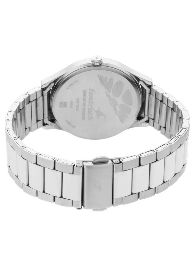 Men's Analog Round Shape Stainless Steel Wrist Watch - 3237SM01 - 48.3 Mm