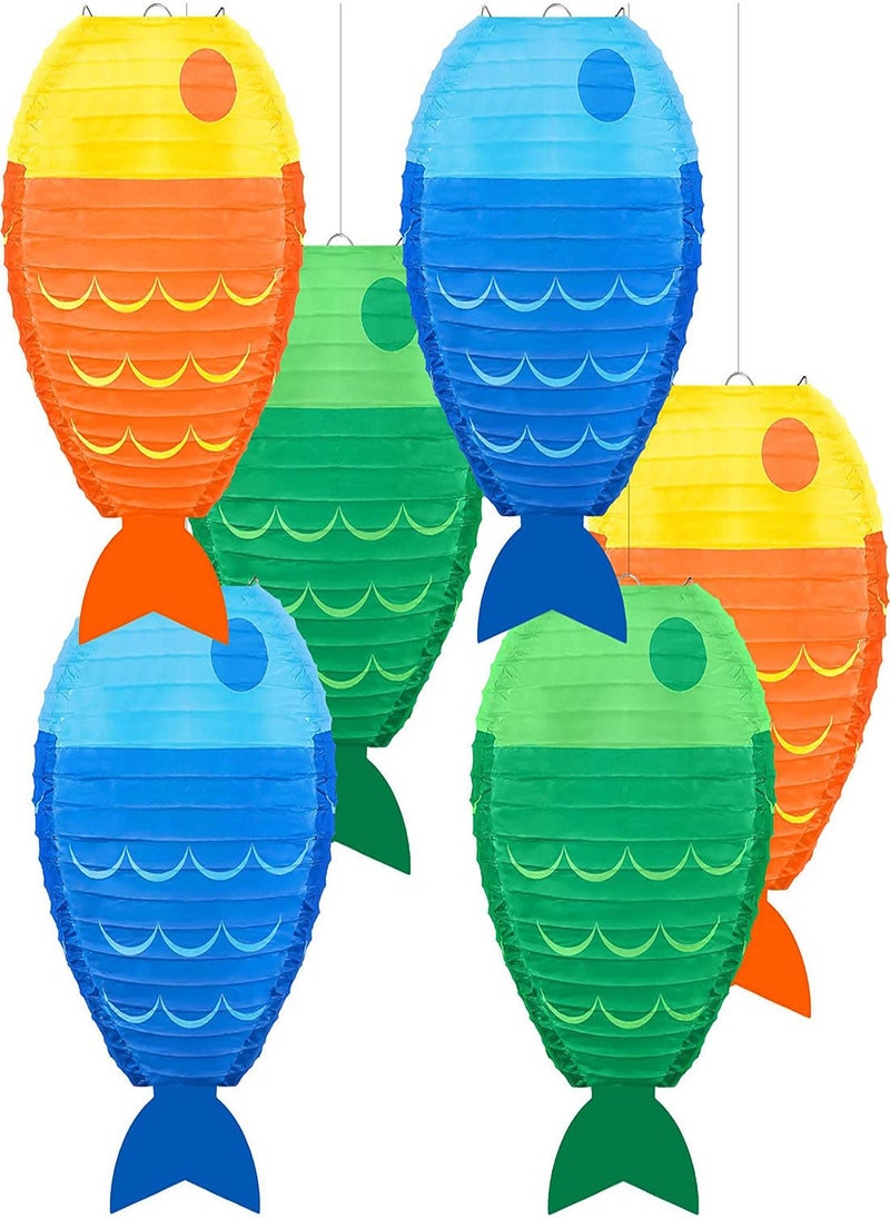 Fish Shaped Hanging Lantern, 6Pcs 12