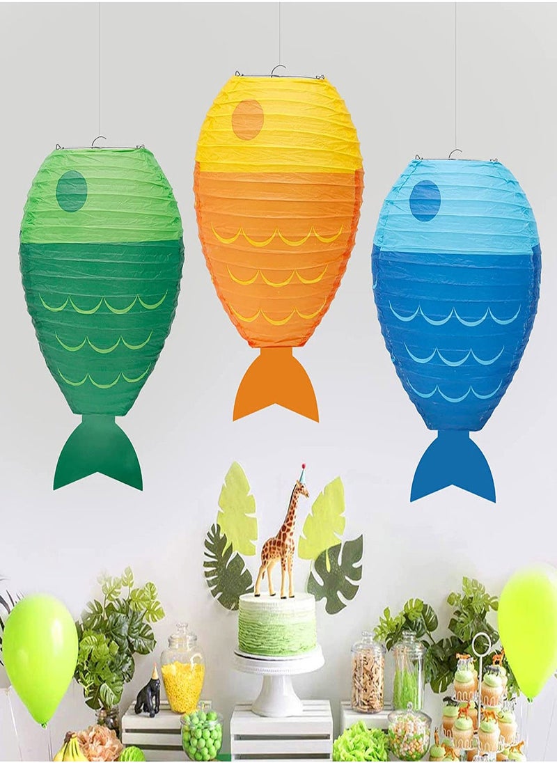 Fish Shaped Hanging Lantern, 6Pcs 12