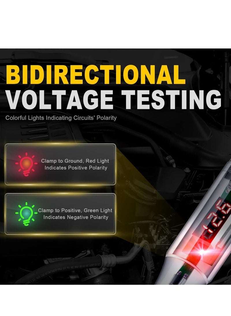 Car Truck Circuit Test Pen, Car Voltage Tester With Indicator Light, Automotive Test Lamp Current Tester, DC Digital LED Circuit Tester For Car Truck Motorbike Boat, (1pc, Red)