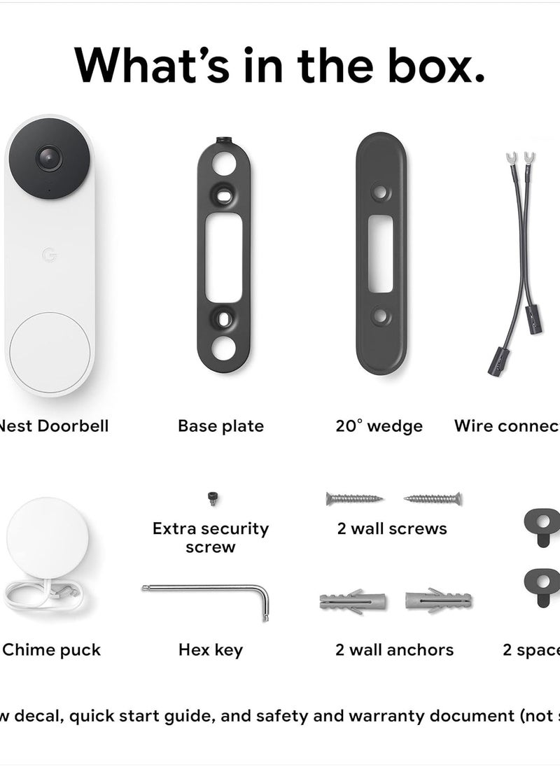 Nest Doorbell (Wired) 2nd Generation GA03696-US