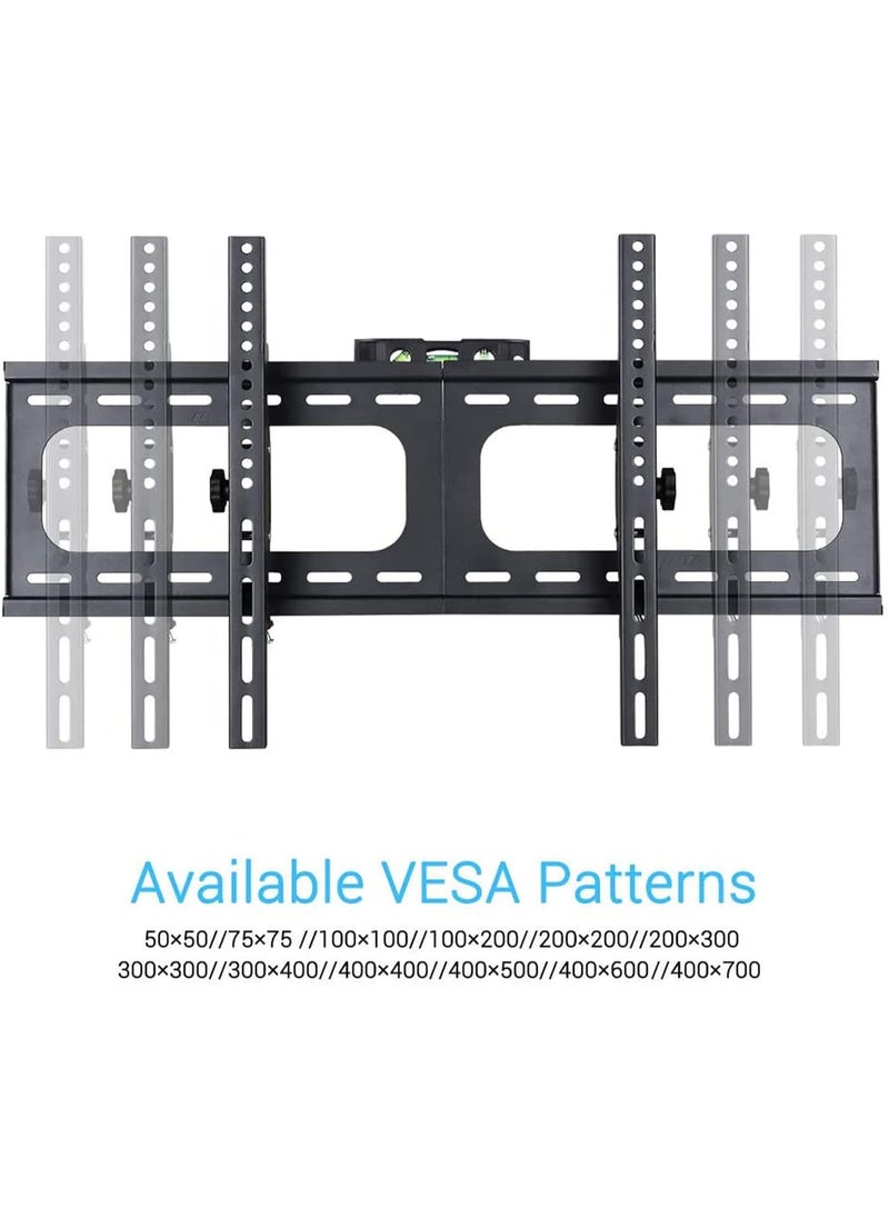 Fixed TV Wall Mount Bracket, Universal Tilt TV Heavy Duty Wall Mount Adjustable TV Stand for LED LCD OLED Plasma TV with Super Strong 50kg Weight Capacity VESA up to 700 x 400