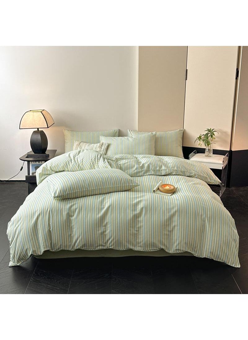 4 Pieces Cotton Comforter Sets Fits 1.5M /1.8M Double Size Bed Housewarming gift Birthday Gift