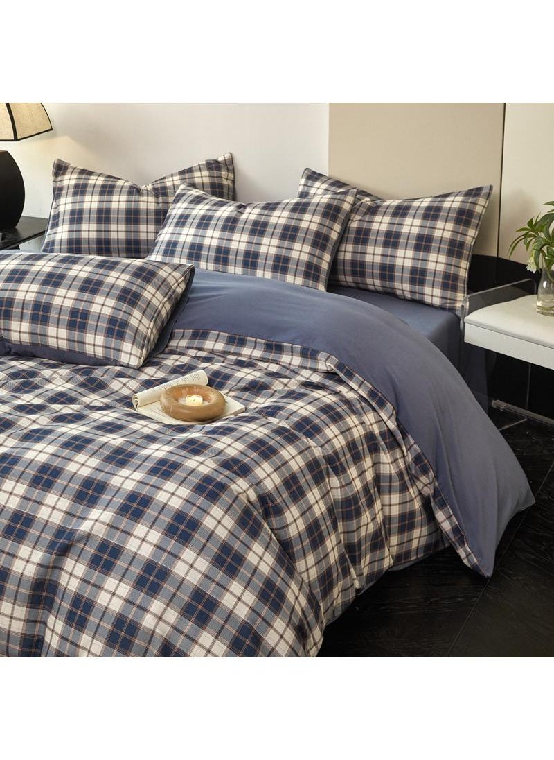 4 Pieces Cotton Comforter Sets Fits 1.5M /1.8M Double Size Bed Housewarming gift Birthday Gift