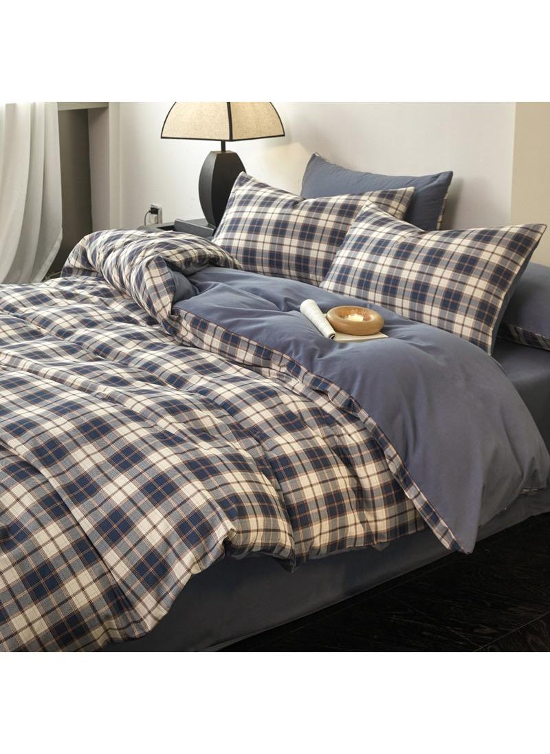 4 Pieces Cotton Comforter Sets Fits 1.5M /1.8M Double Size Bed Housewarming gift Birthday Gift