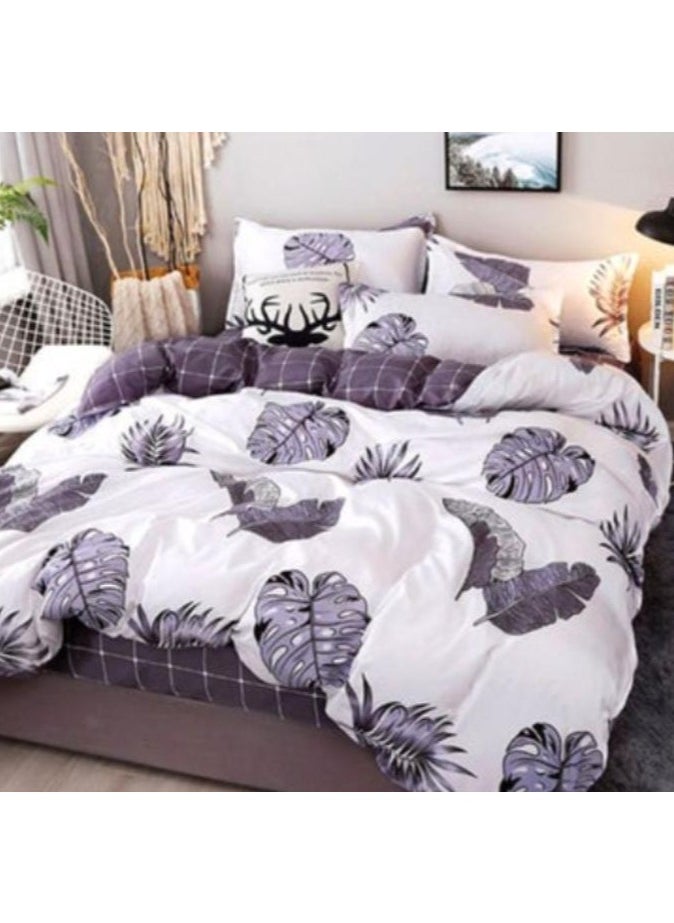 3-Piece Leaves Printed Bedding Set