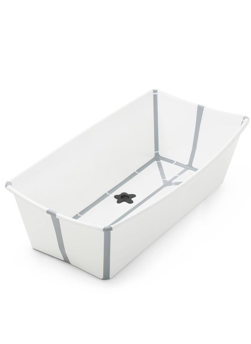 Stokke Flexi Bath X-Large, White - Spacious Foldable Baby Bathtub - Lightweight & Easy to Store - Convenient to Use at Home or Traveling - Best for Ages 0-6