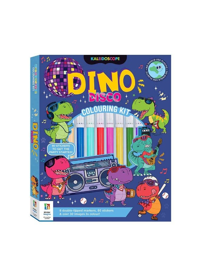 Hinkler Kaleidoscope Dino Disco Coloring Kit