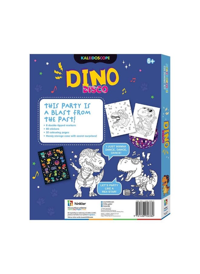 Hinkler Kaleidoscope Dino Disco Coloring Kit