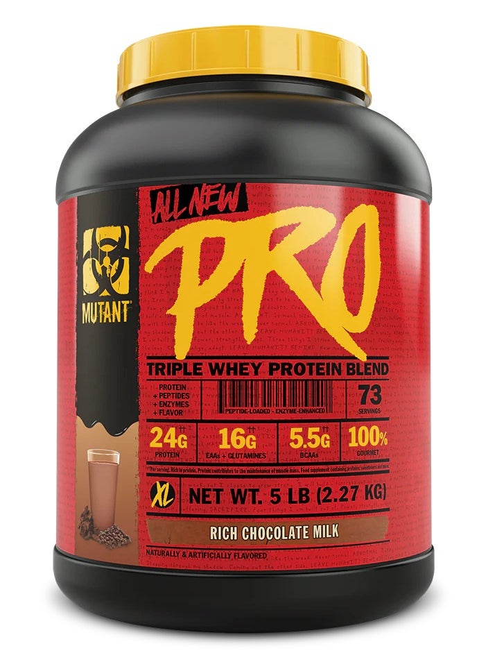 Mutant Pro, Triple Whey Protein Blend, Rich Chocolate Milk, 5Lbs, 71 Servings