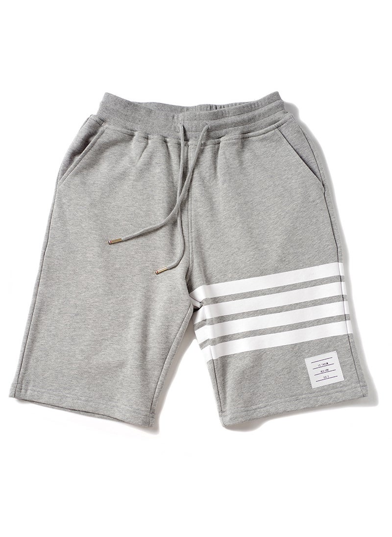 Summer TB Style Cotton Shorts Unisex Grey