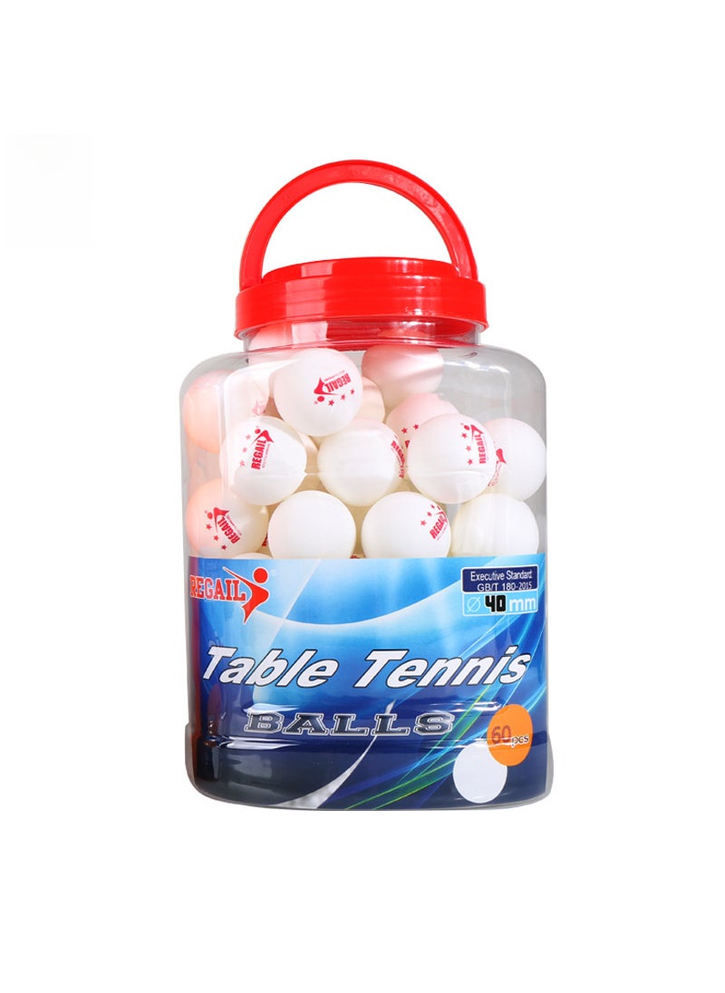 Authentic REGAIL table tennis 60 barrel factory direct training competition high elastic resistant table tennis new materials L1 White 60 barrels