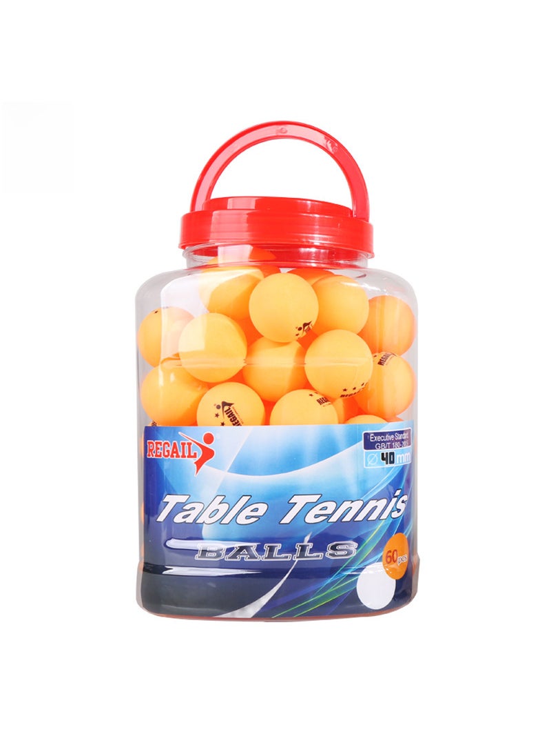 Authentic REGAIL table tennis 60 barrel factory direct training competition high elastic resistant table tennis new materials L1 yellow 60 barrels