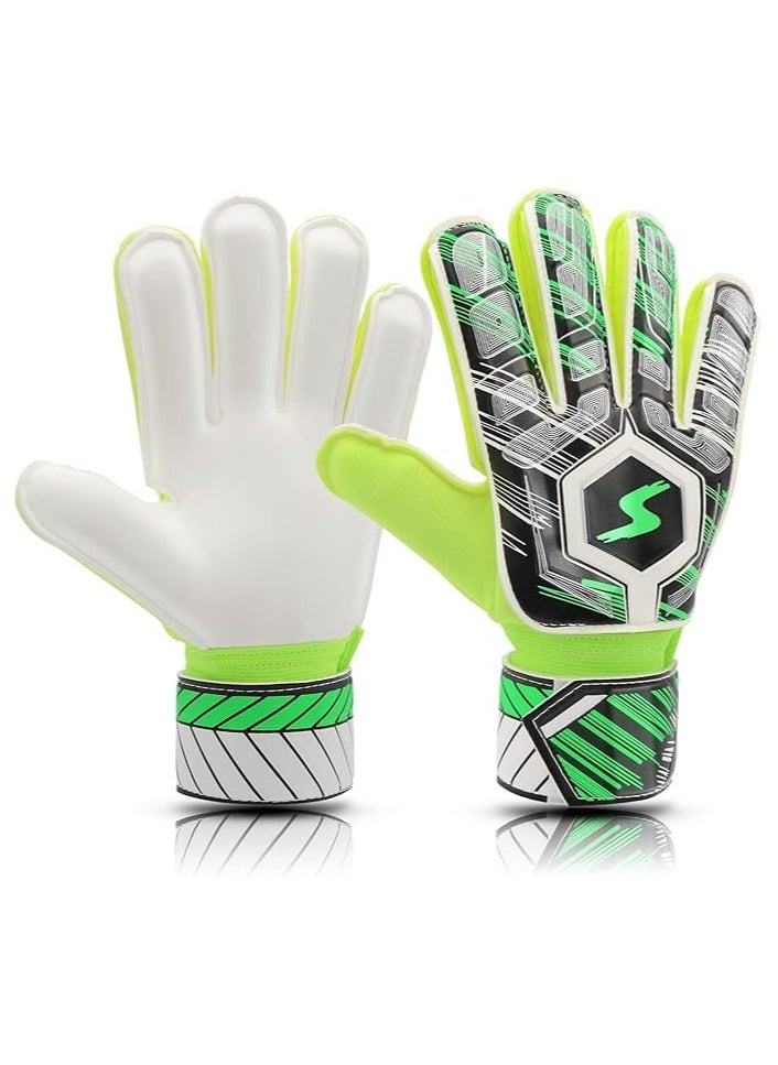 Children Football Gloves, Kids Youth Football Soccer Goalkeeper Goalie Training Gloves Gear with Strong Grips Palms, Soccer Goalie Goalkeeper Gloves for Kids Boys Children(7#)