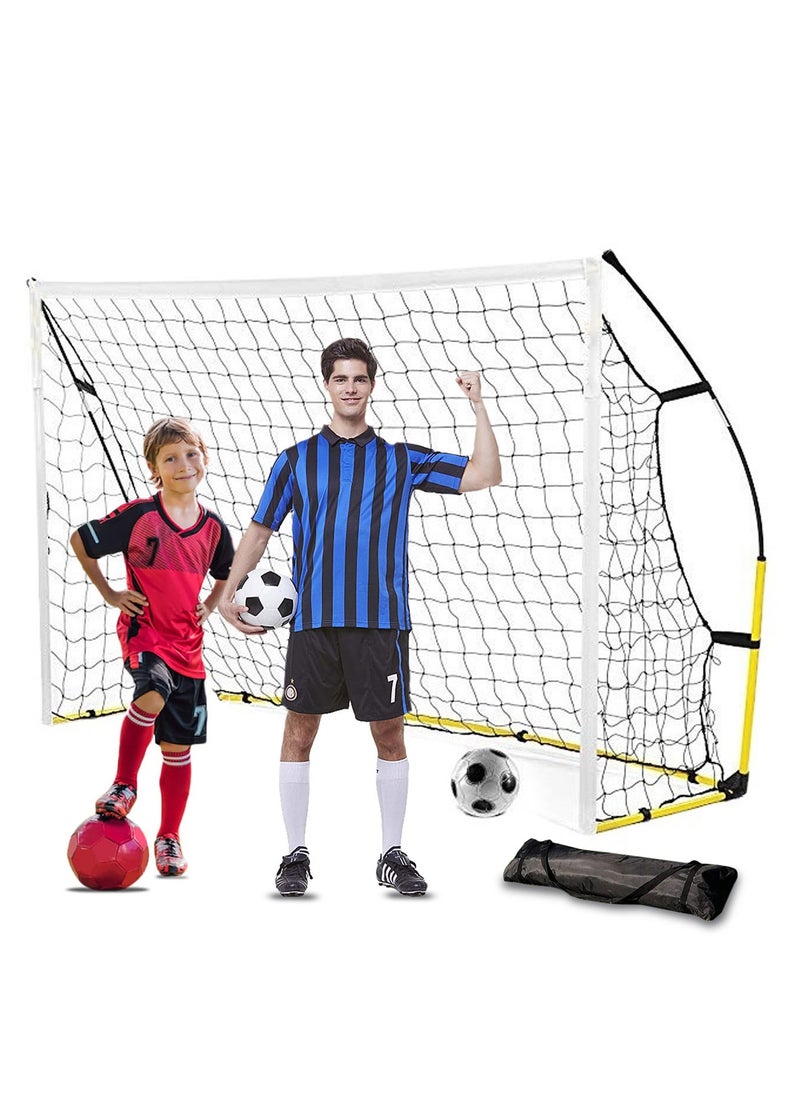 12x6ft Portable Backyard Soccer Goal, Kids Adults Net and Frame for Home  Practice Training  Field Equipment, Adult  Football Shooting Training Aid with Carry Bag