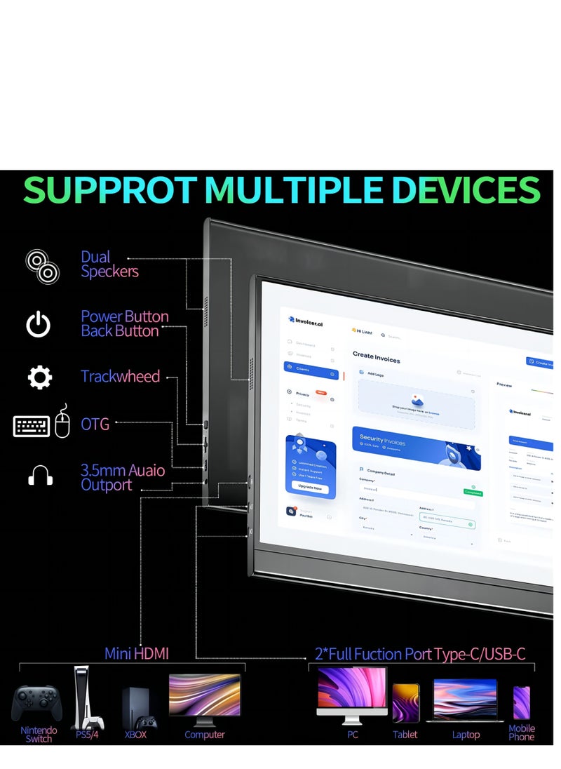 15.6-inch FHD 1080P portable computer monitor