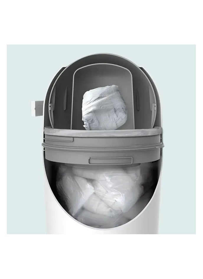 Odourless Diaper Pail Bin - White