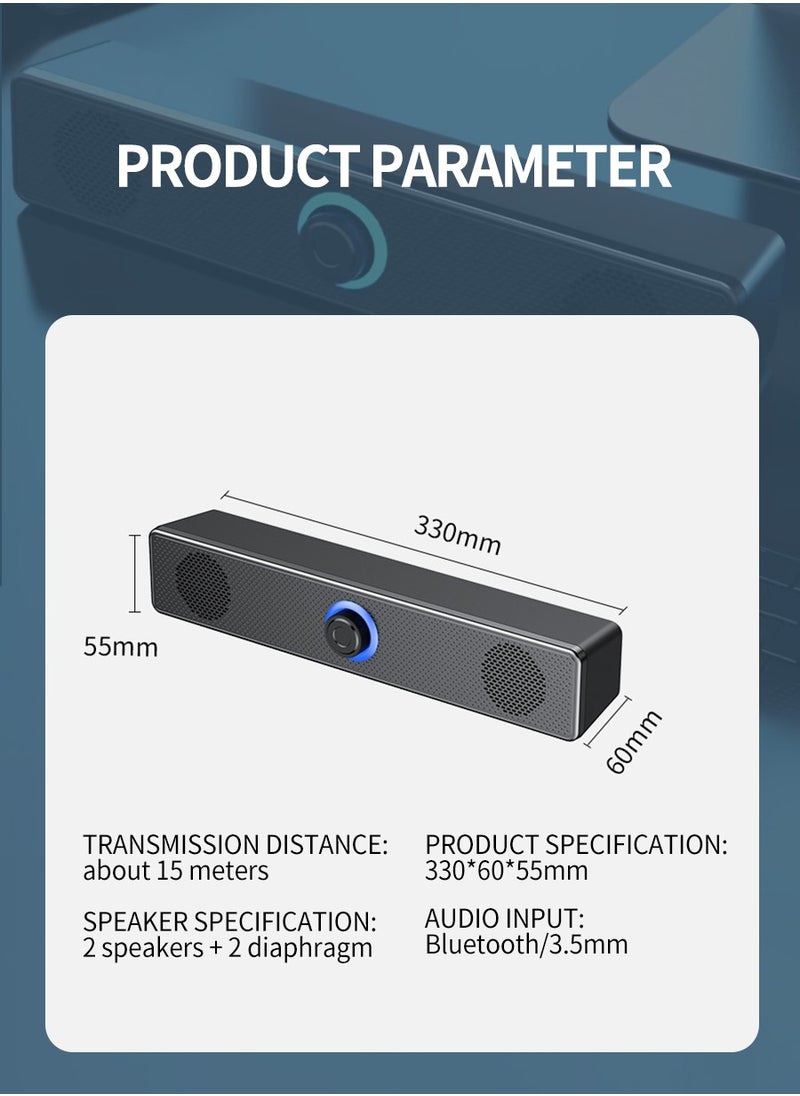 Computer Speaker ,Wired Bluetooth 2 in 1,Laptop High quality wired subwoofer TV special speaker Laptop MP4,PC Speaker